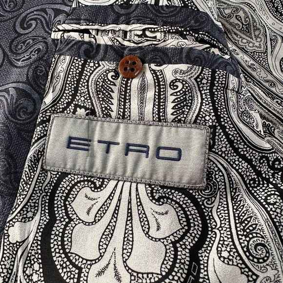 ETRO Silk Jacket Blazer | Men’s Chest 21.5”/ Length 30” - Picture 3 of 12
